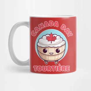 Canada Day Funny Kawaii Tourtière Mug